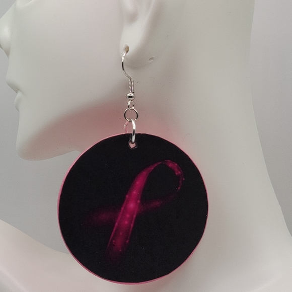 Breast Cancer Earrings - Picture 2 of 6
